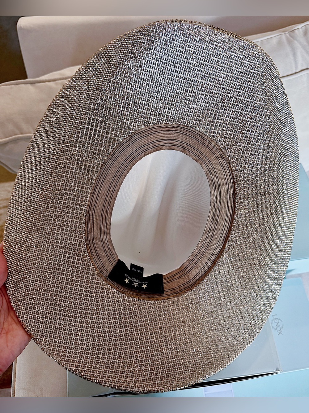 Rhinestone Cowgirl The Original Rhinestone Cowgirl Sparkling White Women's Hat - Picture 5 of 11